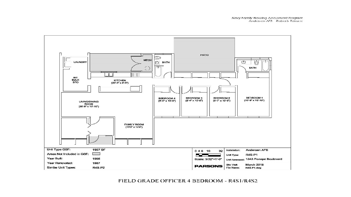 Field Grade 4 Bedroom